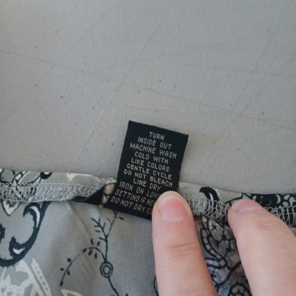 Y2K Babydoll Top Medium Gray Romantic Floral Satin Boho Fairy‎ Grunge Whimsigoth - Picture 15 of 15